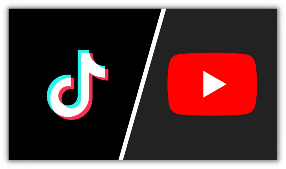 Picture of Tik Tok and Youtube logo. 
  The Source is wordstream. 