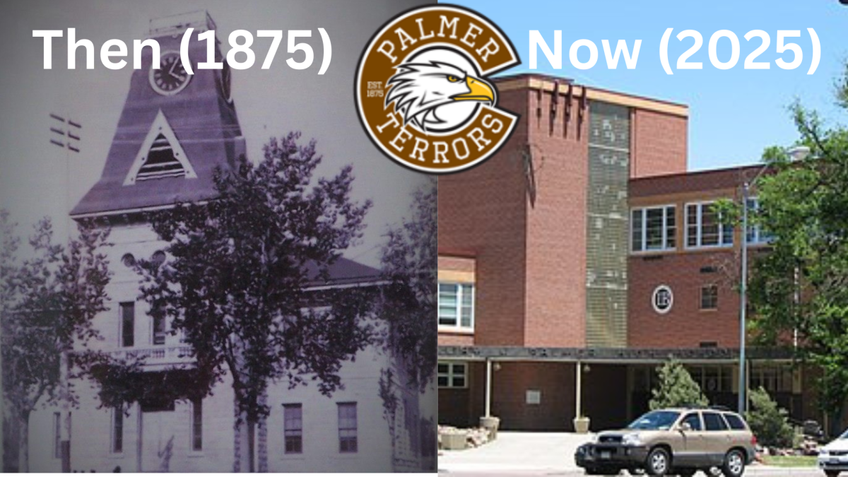 Perspective photo of Palmer in 1875 and now in 2025. 
